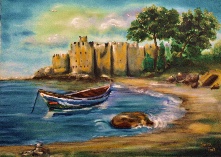 Yağlı Boya Tablo Bodrum Kalesi
