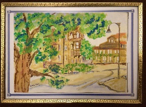 İstanbul’da bir tarihi sokağın sulu boya resmi